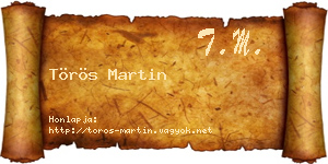 Törös Martin névjegykártya